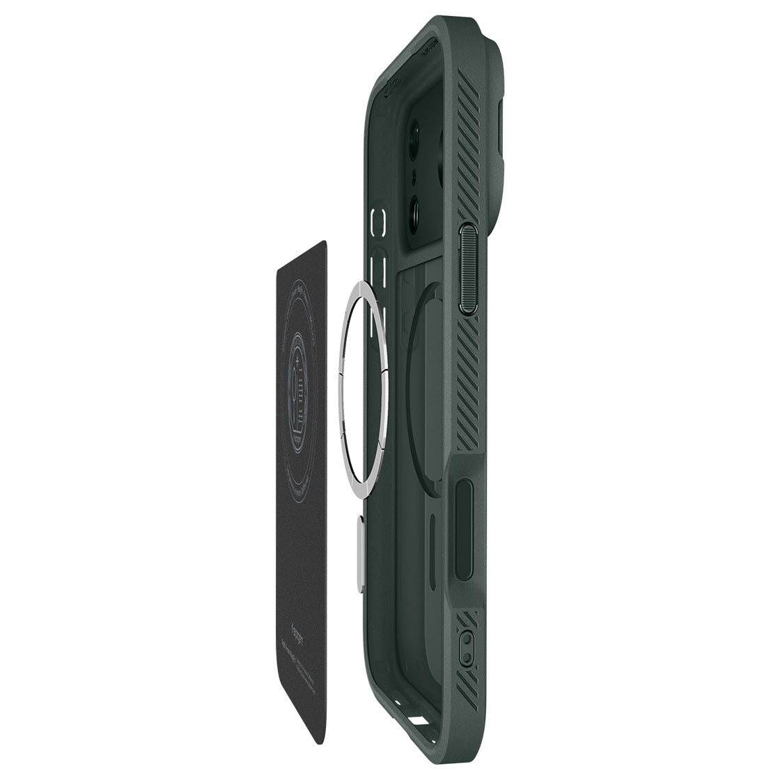 Handyhülle für iPhone 17 Pro, Spigen Optik Armor Mag mit MagSafe, Grün