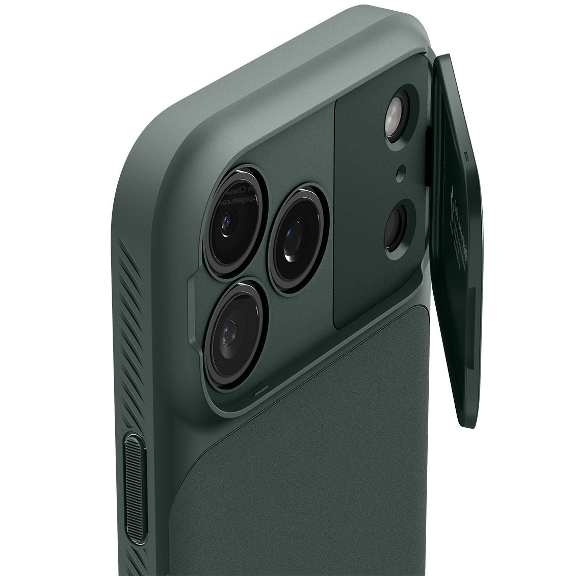 Handyhülle für iPhone 17 Pro Max, Spigen Optik Armor Mag mit MagSafe, Grün