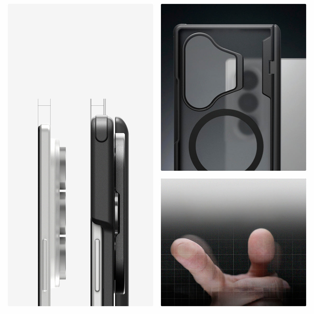 Handyhülle für Galaxy Z Fold8 Ultra, Spigen Optik Armor Pro Mag mit MagSafe, Grau