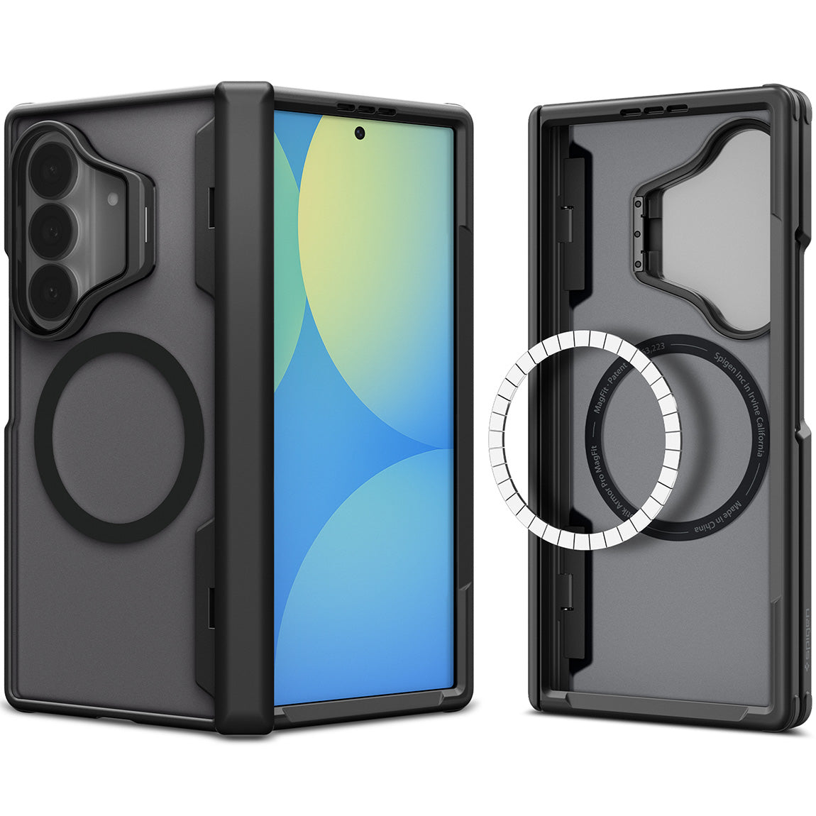 Handyhülle für Galaxy Z Fold8 Ultra, Spigen Optik Armor Pro Mag mit MagSafe, Grau