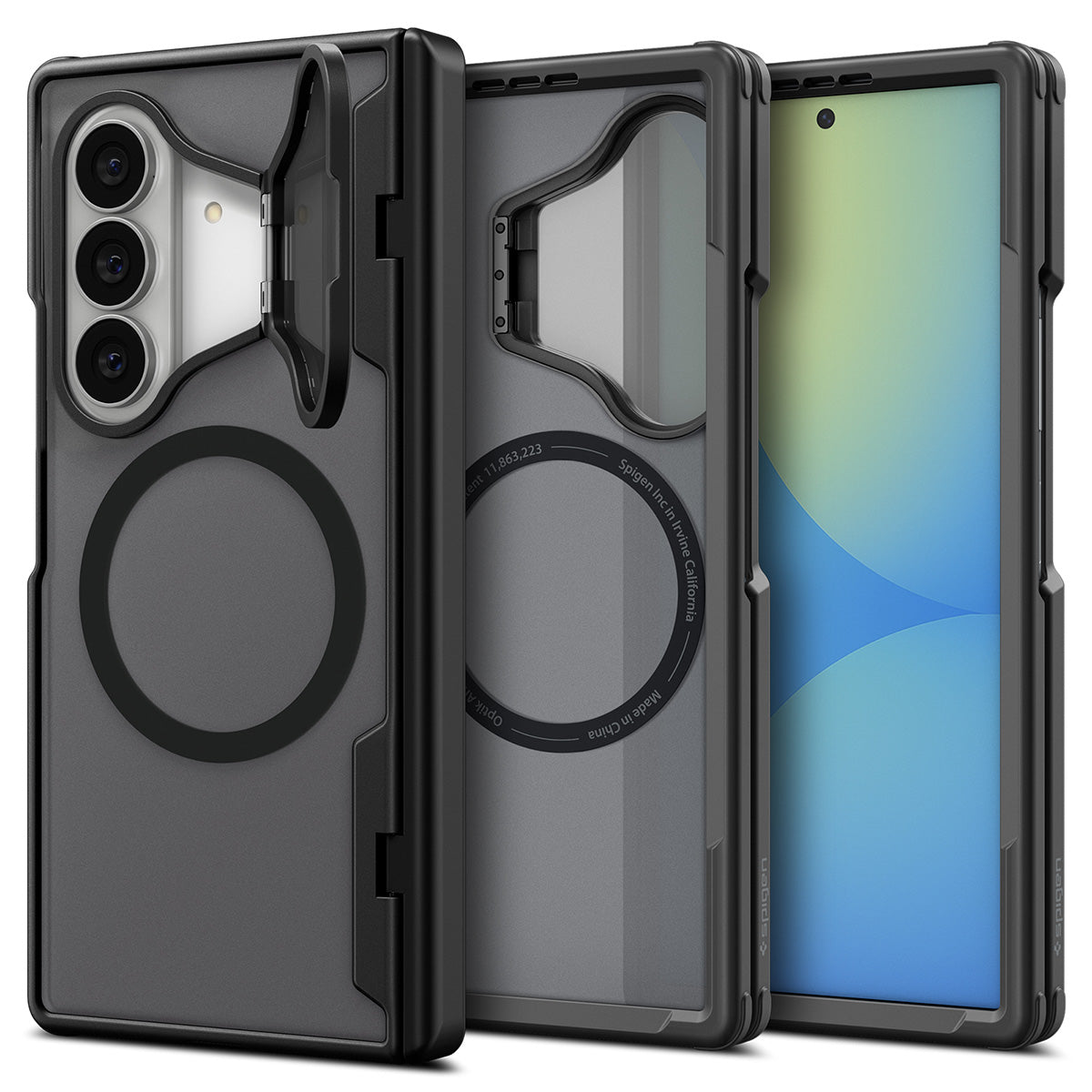 Handyhülle für Galaxy Z Fold8 Ultra, Spigen Optik Armor Pro Mag mit MagSafe, Grau