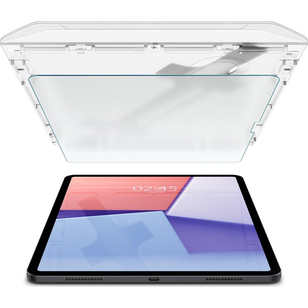 Glas + Applikator für iPad Air 13" 2025 / 2024, Spigen Paper Touch EZ Fit, Matt