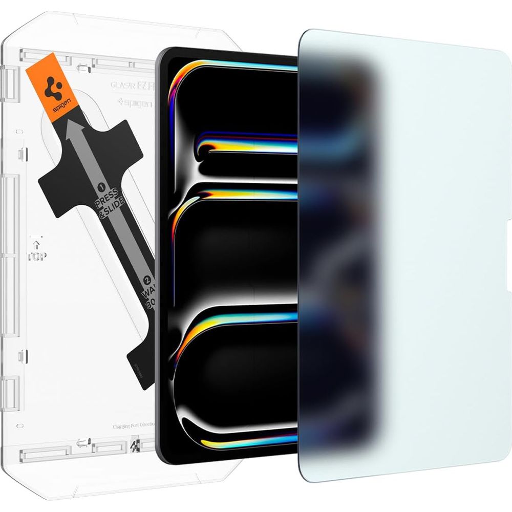 Glas + Applikator für iPad Pro 11" 2025 / 2024, Spigen Paper Touch EZ Fit, Matt