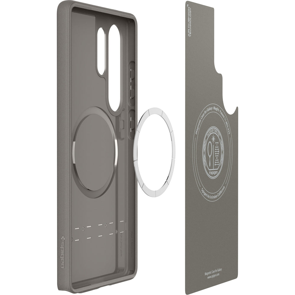 Handyhülle für Galaxy S25 Ultra, Spigen Parallax Mag mit MagSafe, Grau