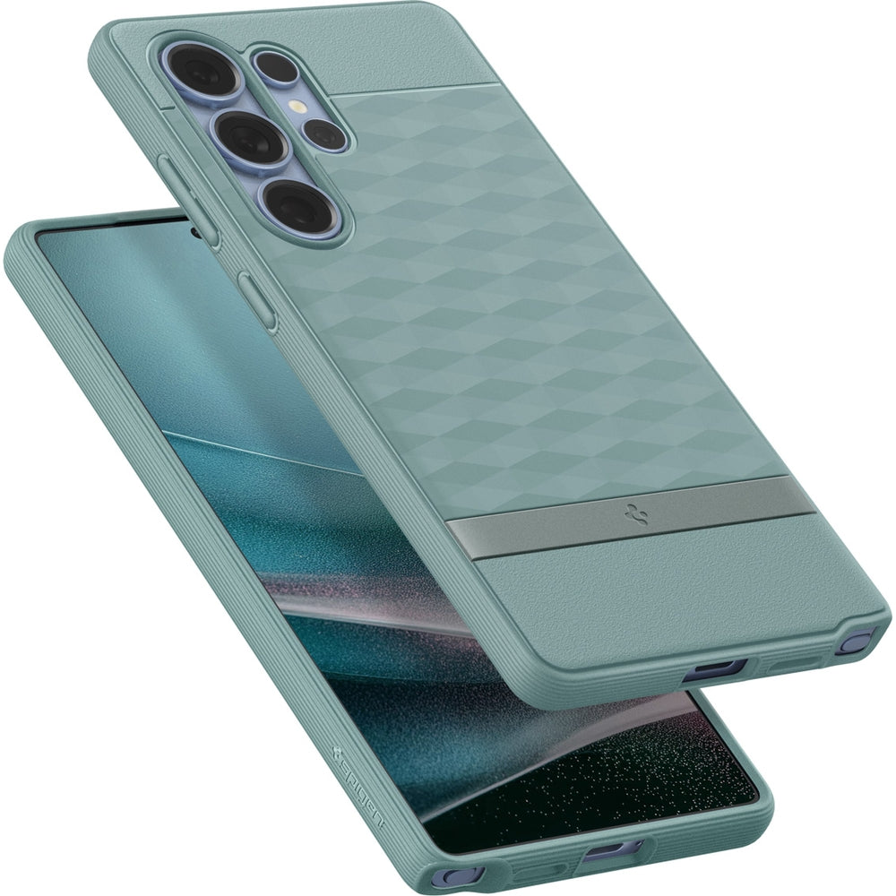 Handyhülle für Galaxy S25 Ultra, Spigen Parallax Mag mit MagSafe, Grün