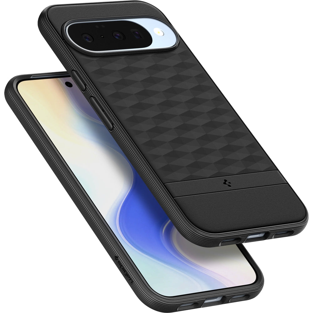 Handyhülle für Google Pixel 10 Pro / Pixel 10, Spigen Parallax Mag mit MagSafe, Schwarz