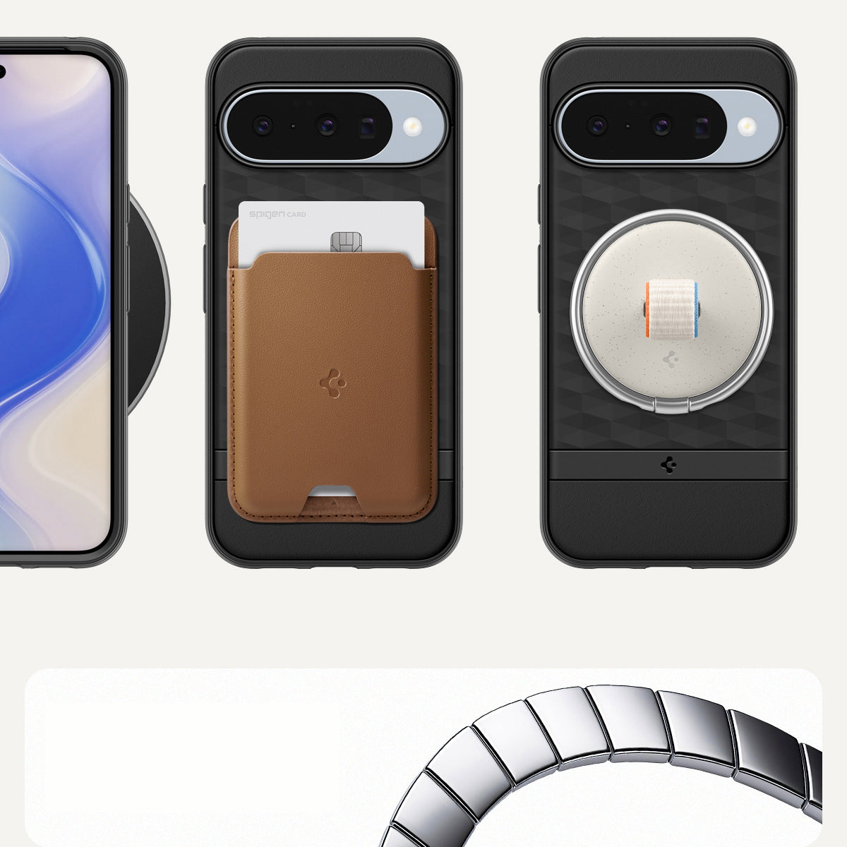 Handyhülle für Google Pixel 10 Pro / Pixel 10, Spigen Parallax Mag mit MagSafe, Schwarz