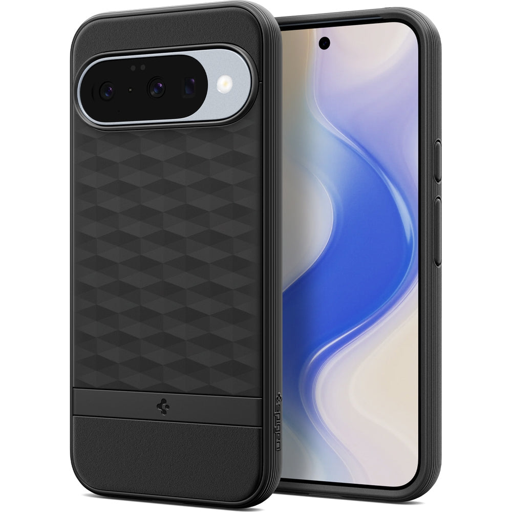 Handyhülle für Google Pixel 10 Pro / Pixel 10, Spigen Parallax Mag mit MagSafe, Schwarz