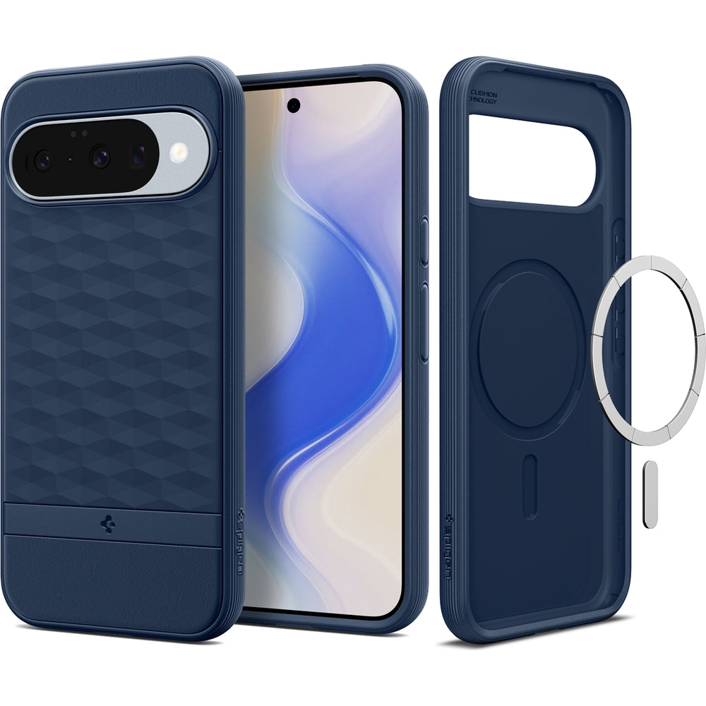Handyhülle für Pixel 10 Pro / Pixel 10, Spigen Parallax Mag mit MagSafe, Dunkelblau