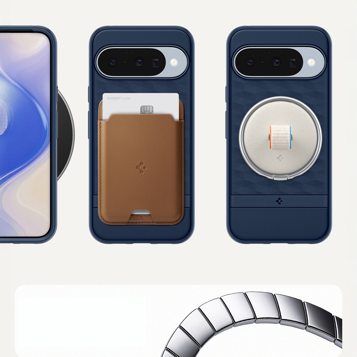 Handyhülle für Pixel 10 Pro / Pixel 10, Spigen Parallax Mag mit MagSafe, Dunkelblau