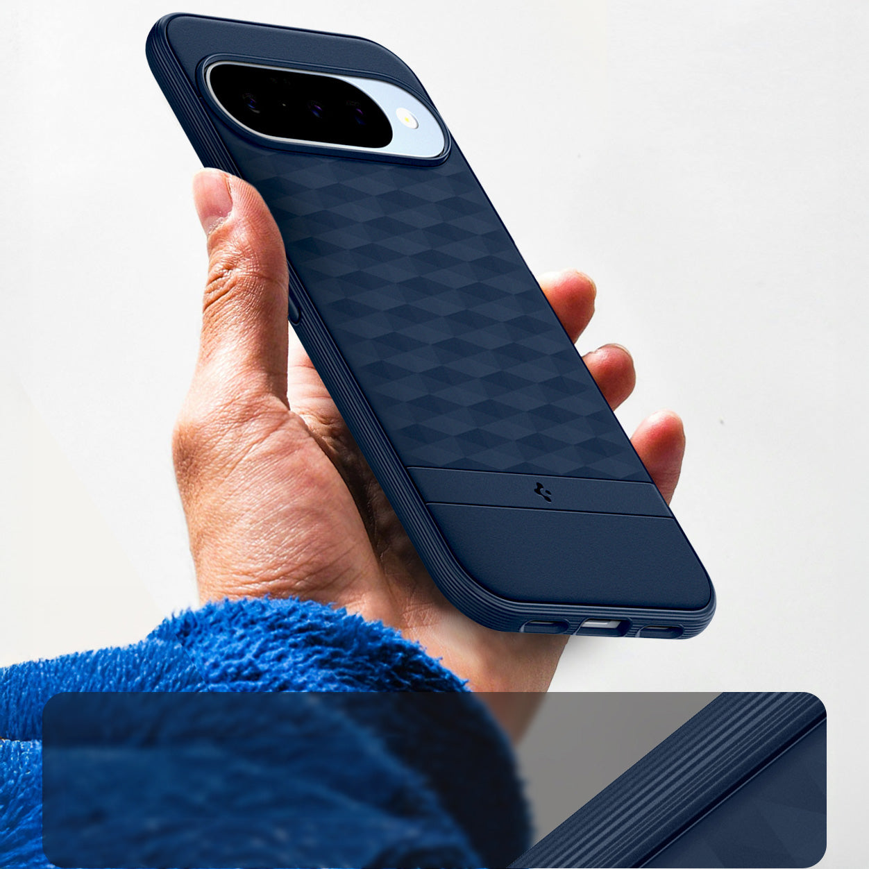 Handyhülle für Pixel 10 Pro / Pixel 10, Spigen Parallax Mag mit MagSafe, Dunkelblau
