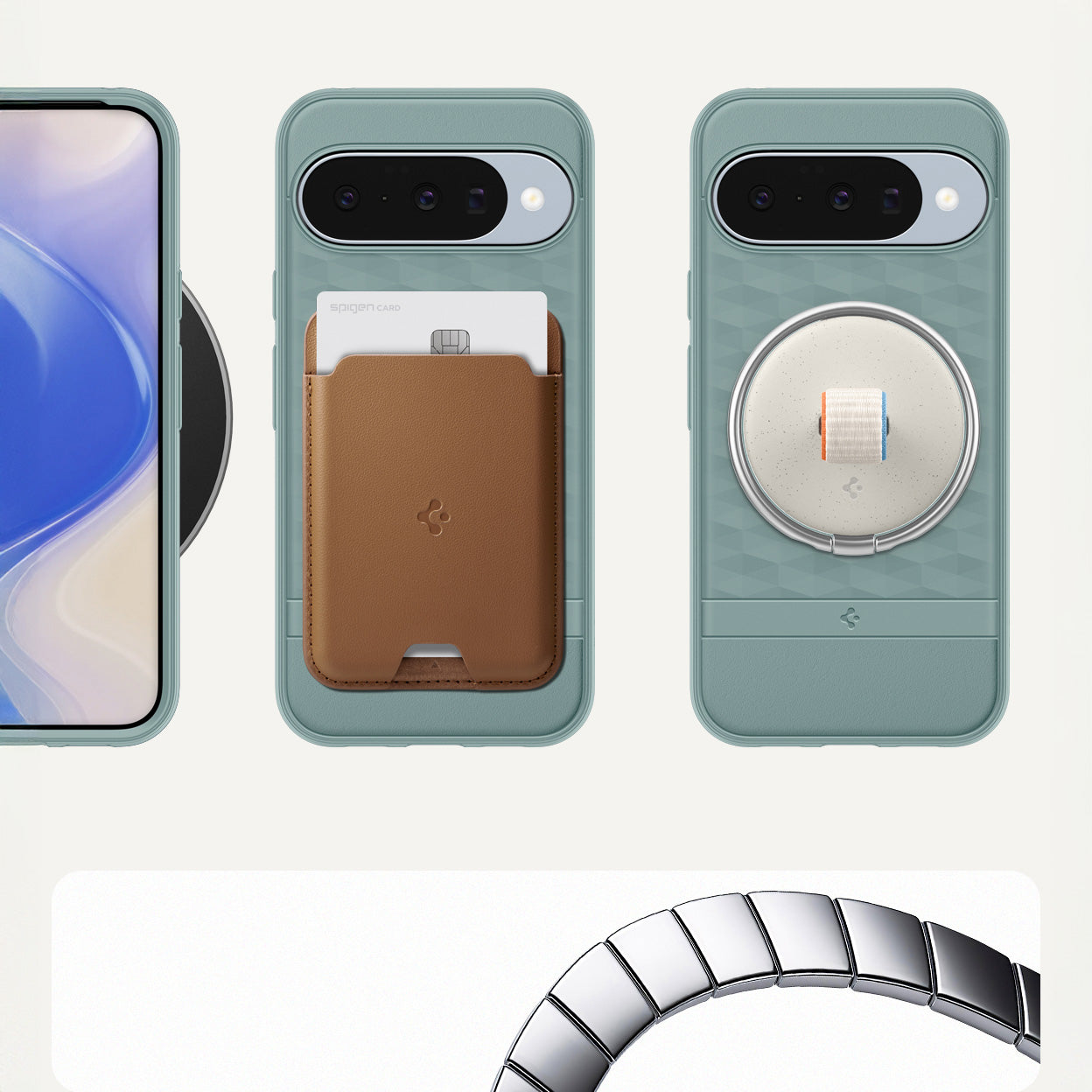 Handyhülle für Pixel 10 Pro / Pixel 10, Spigen Parallax Mag mit MagSafe, Grün