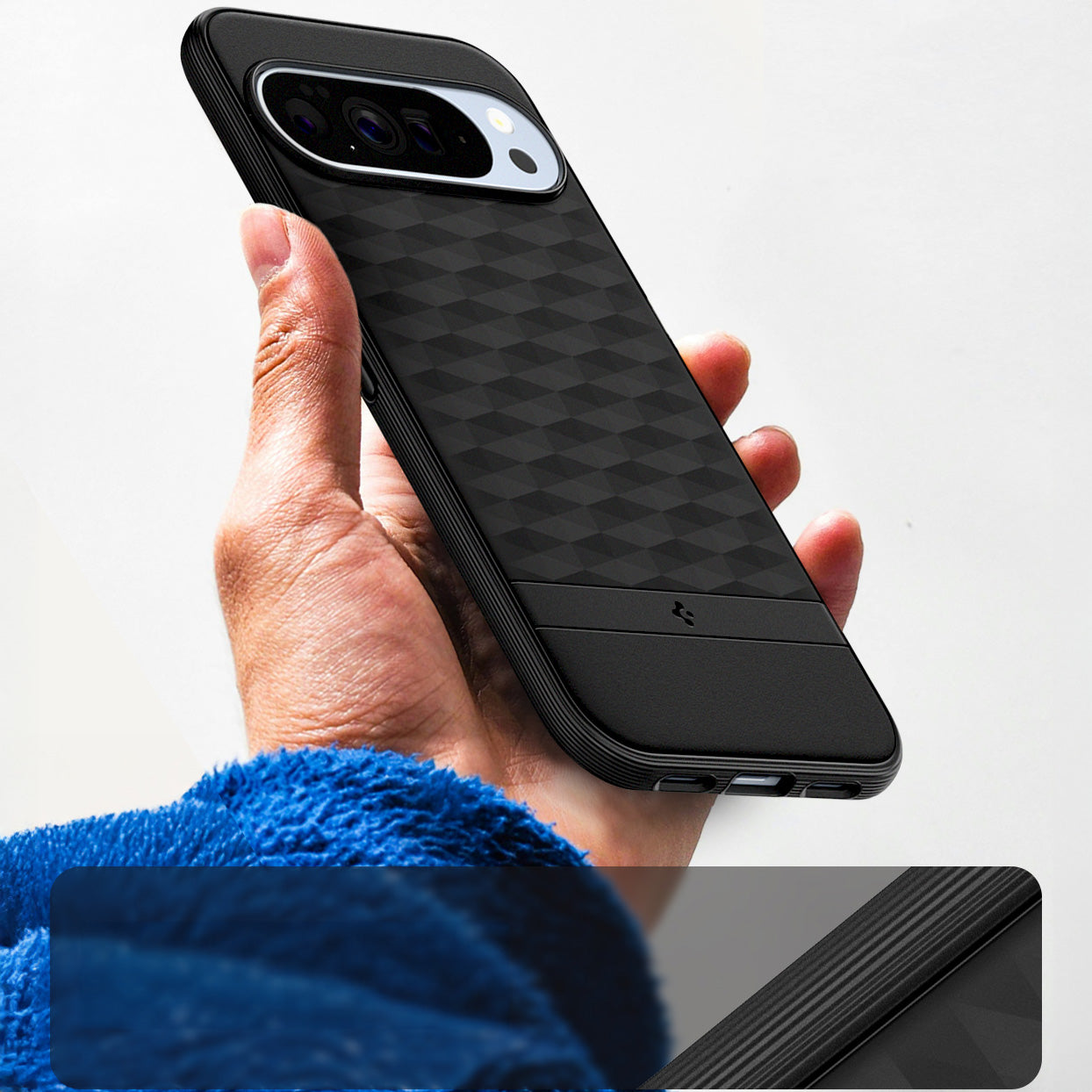 Handyhülle für Google Pixel 10 Pro XL, Spigen Parallax Mag mit MagSafe, Schwarz