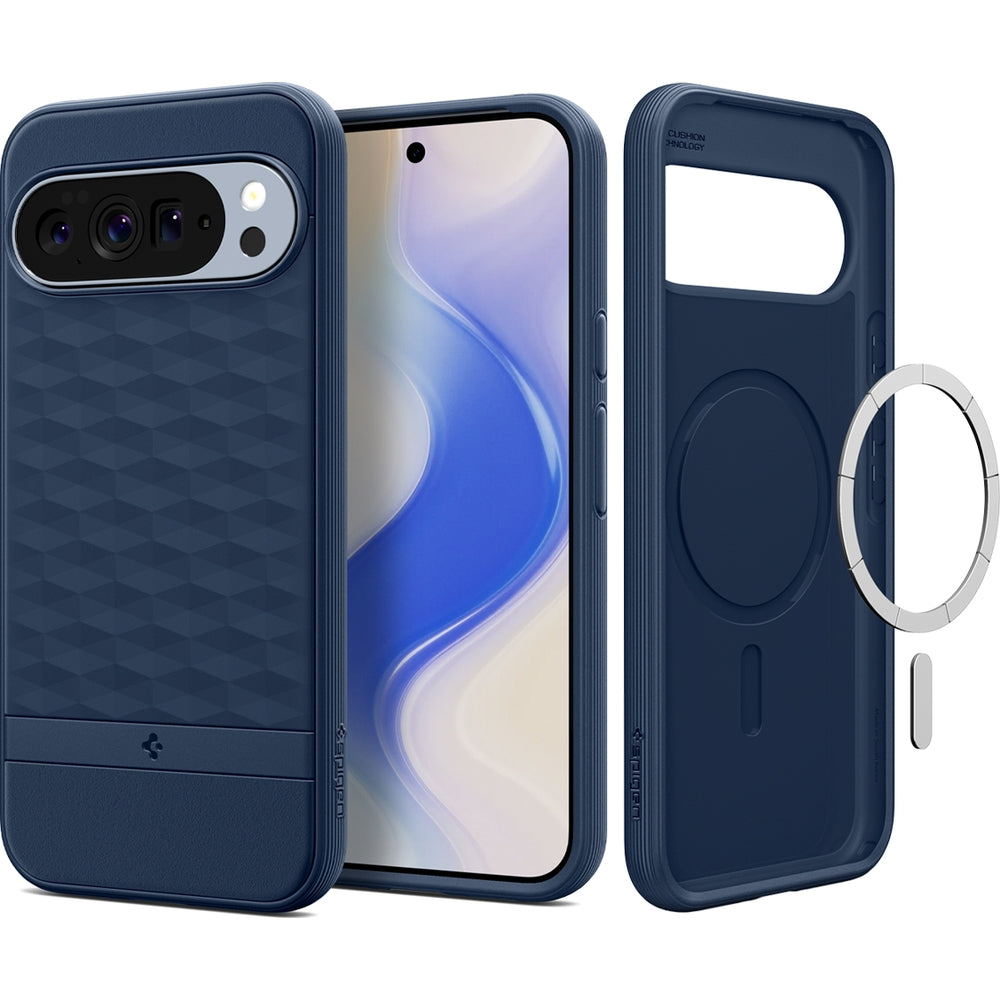 Handyhülle für Google Pixel 10 Pro XL, Spigen Parallax Mag mit MagSafe, Dunkelblau