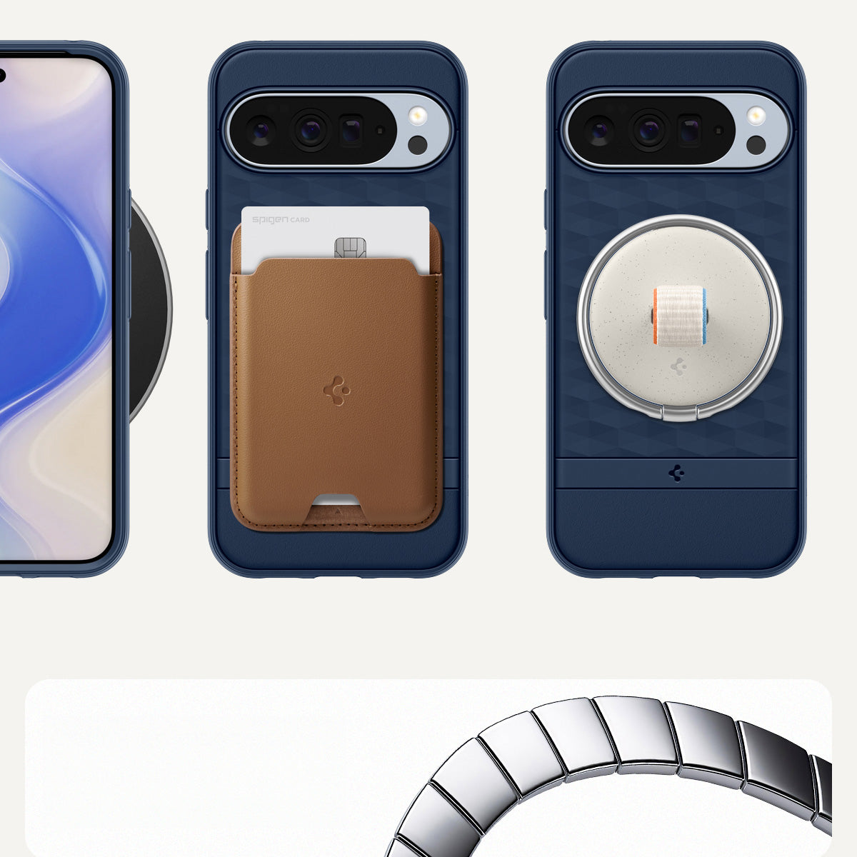 Handyhülle für Google Pixel 10 Pro XL, Spigen Parallax Mag mit MagSafe, Dunkelblau