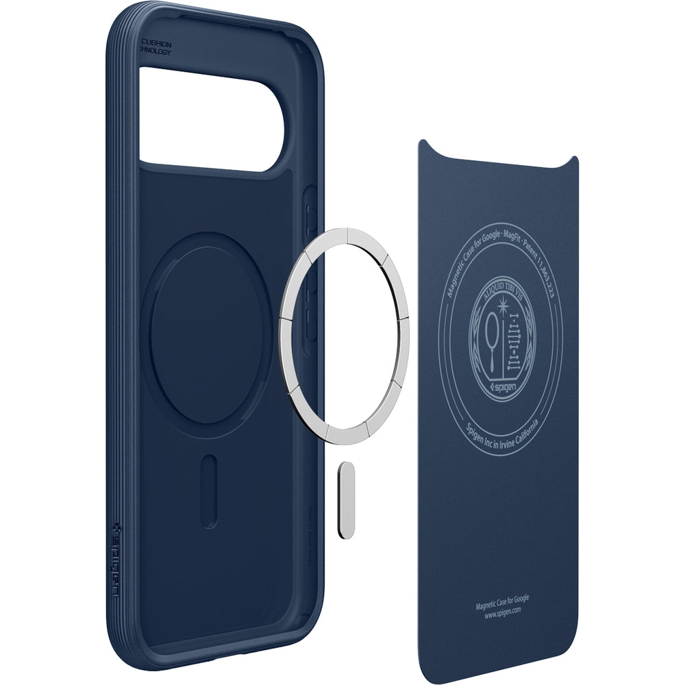 Handyhülle für Google Pixel 10 Pro XL, Spigen Parallax Mag mit MagSafe, Dunkelblau