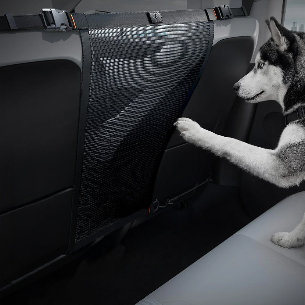 Auto Schutzgitter für Hunde für den Rücksitz, Spigen Pet Backseat Barrier PS200, Schwarz