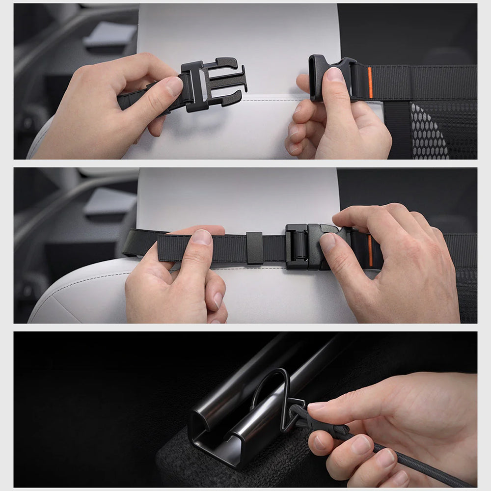 Auto Schutzgitter für Hunde für den Rücksitz, Spigen Pet Backseat Barrier PS200, Schwarz