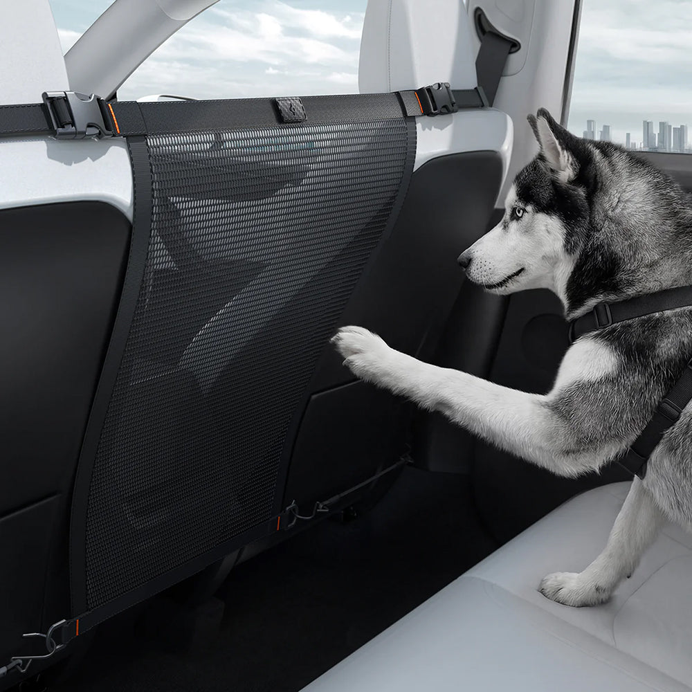 Auto Schutzgitter für Hunde für den Rücksitz, Spigen Pet Backseat Barrier PS200, Schwarz