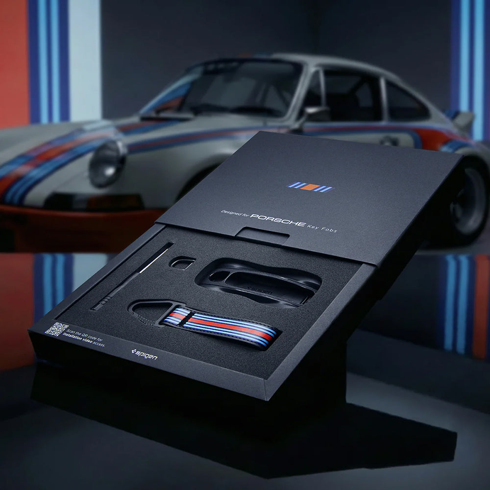 Schlüsselhülle für Porsche 911 / Cayenne / Panamera / Taycan, Spigen PK100 Key Fob Case, Schwarz