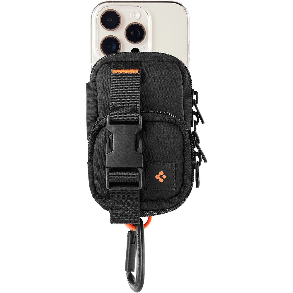 Kompakte Tasche mit MagSafe Befestigung Spigen SnapZip, Schwarz