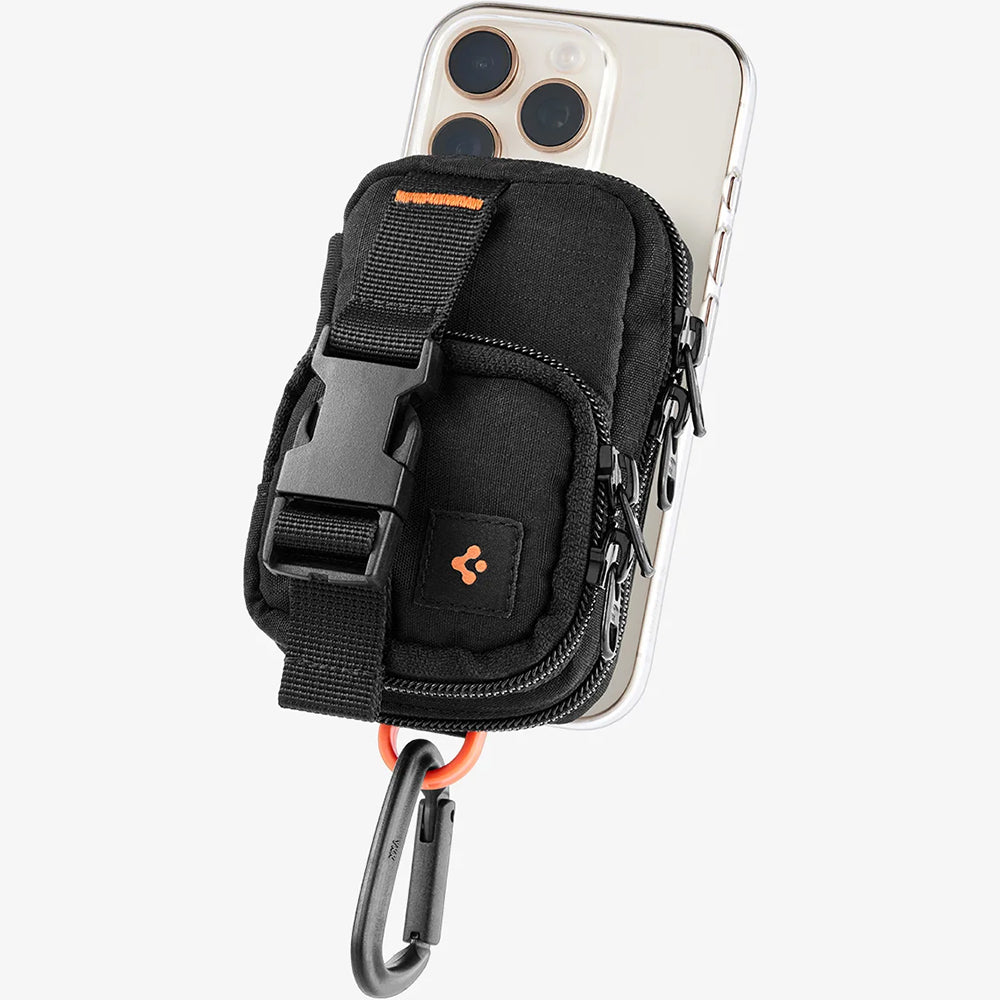 Kompakte Tasche mit MagSafe Befestigung Spigen SnapZip, Schwarz