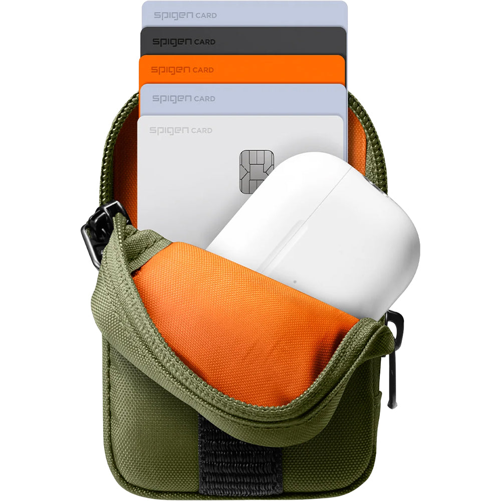 Magnetische Tasche für MagSafe, Spigen Organizer Pouch Tintap, Olivgrün