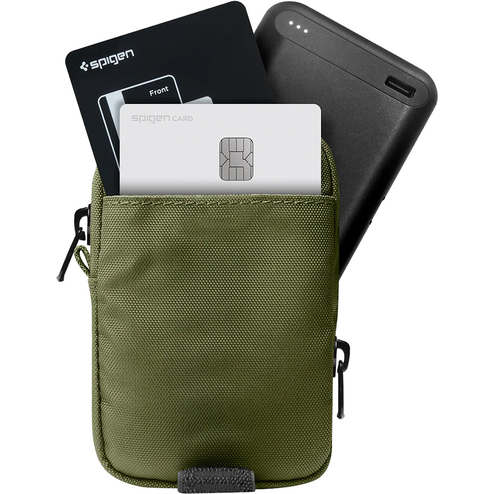 Magnetische Tasche für MagSafe, Spigen Organizer Pouch Tintap, Olivgrün