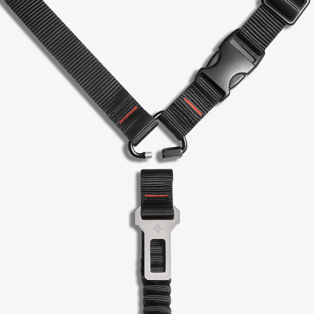 Autosicherheitsgurt für Hunde für Kopfstütze oder Gurtschloss, Spigen Pet Car Seatbelt Tether, Schwarz
