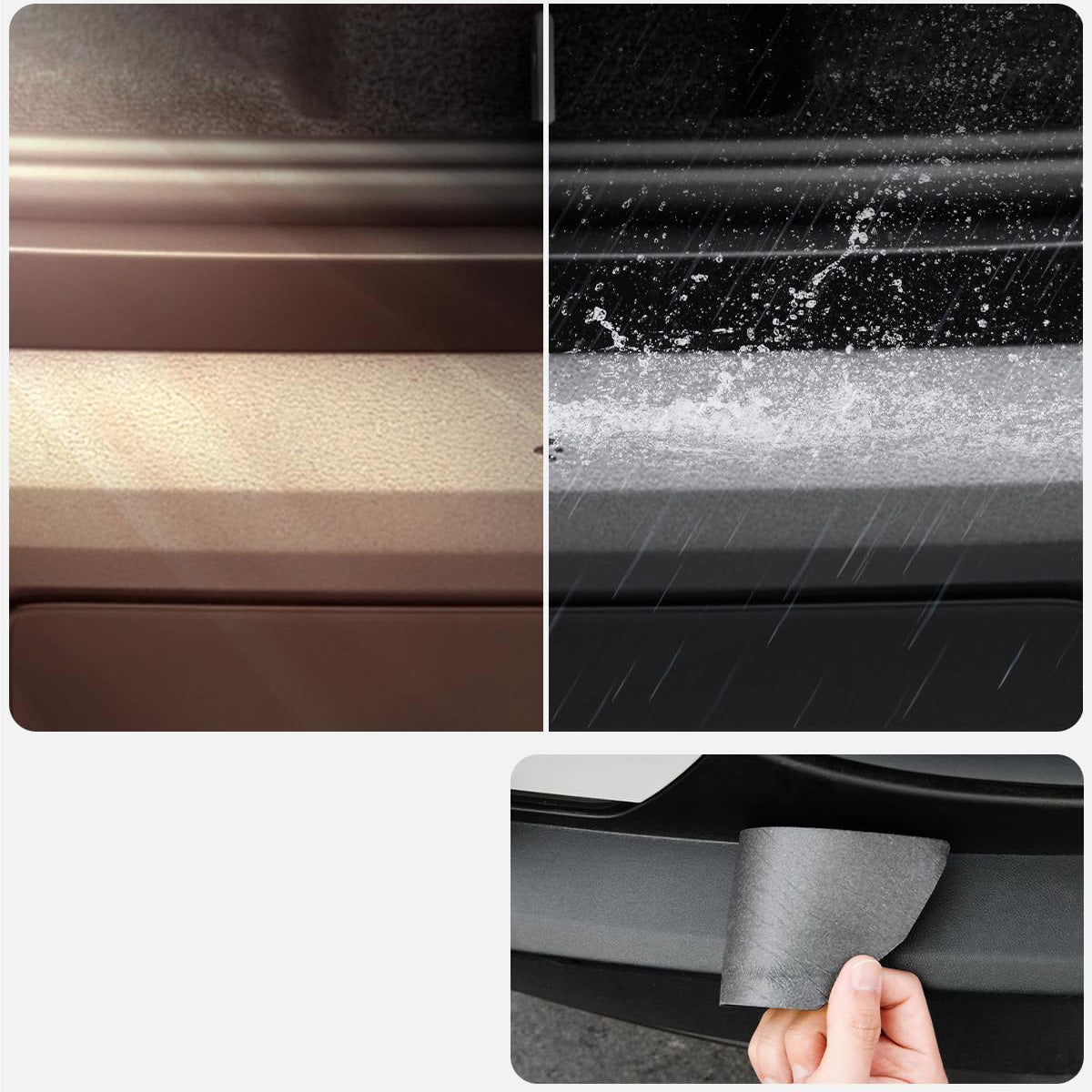 Schutzfolie für die Ladefläche / das Heck für Tesla Model Y Juniper 2025-2026, Spigen Rear Bumper Protector, Schwarz