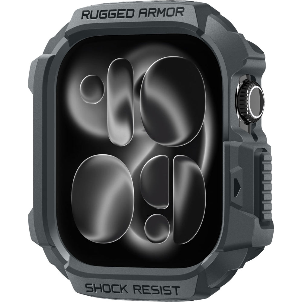 Schutzhülle für Apple Watch 11 / 10 46 mm, Spigen Rugged Armor 2, Grau