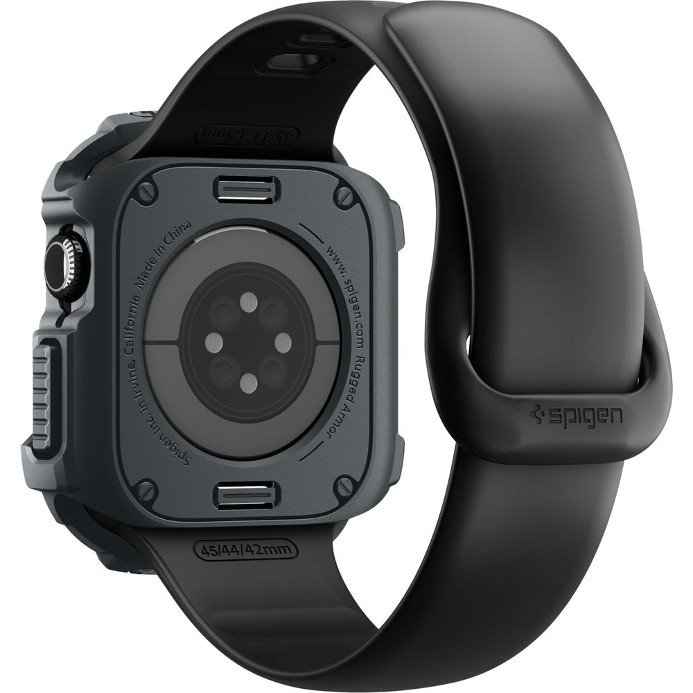 Schutzhülle für Apple Watch 11 / 10 46 mm, Spigen Rugged Armor 2, Grau