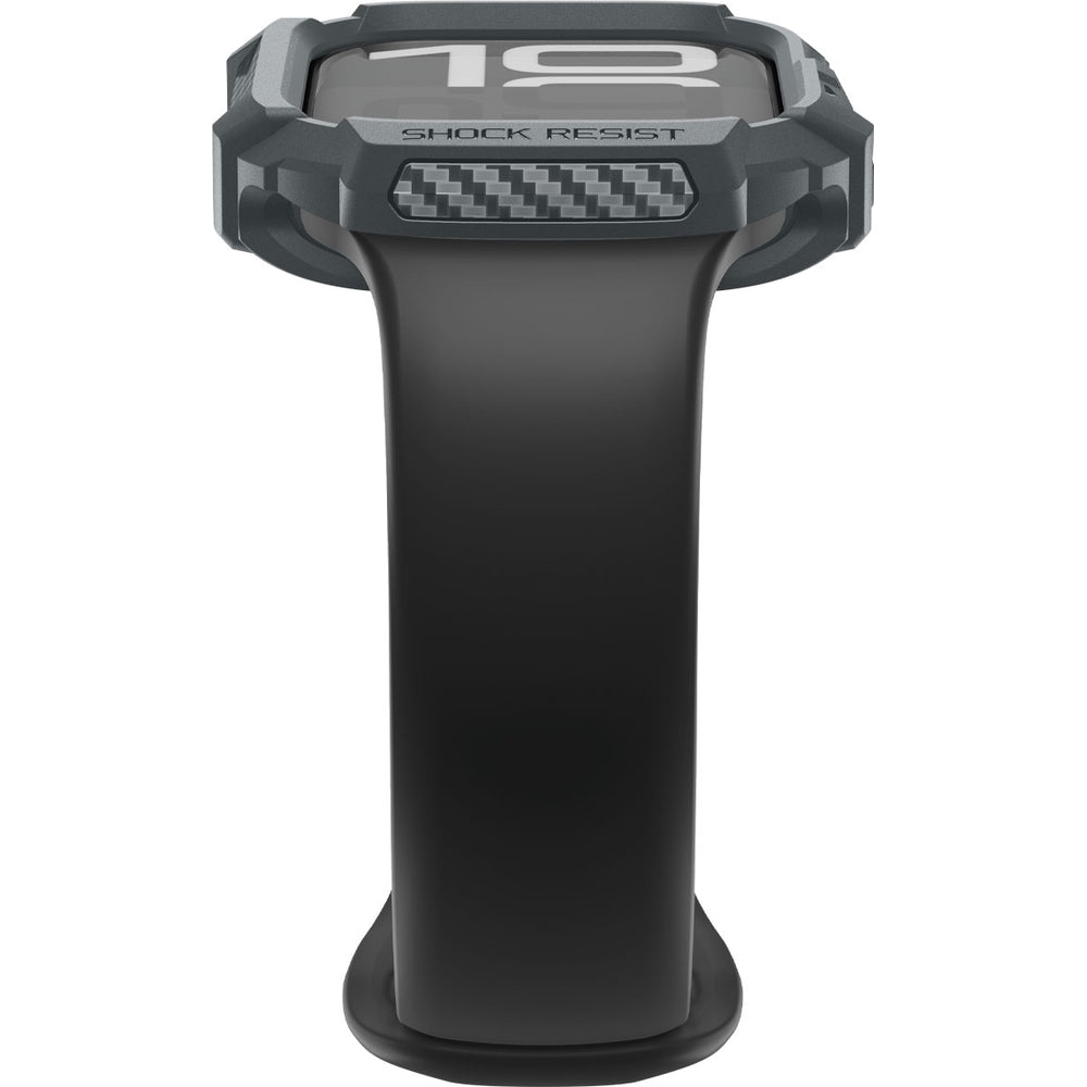 Schutzhülle für Apple Watch 11 / 10 46 mm, Spigen Rugged Armor 2, Grau