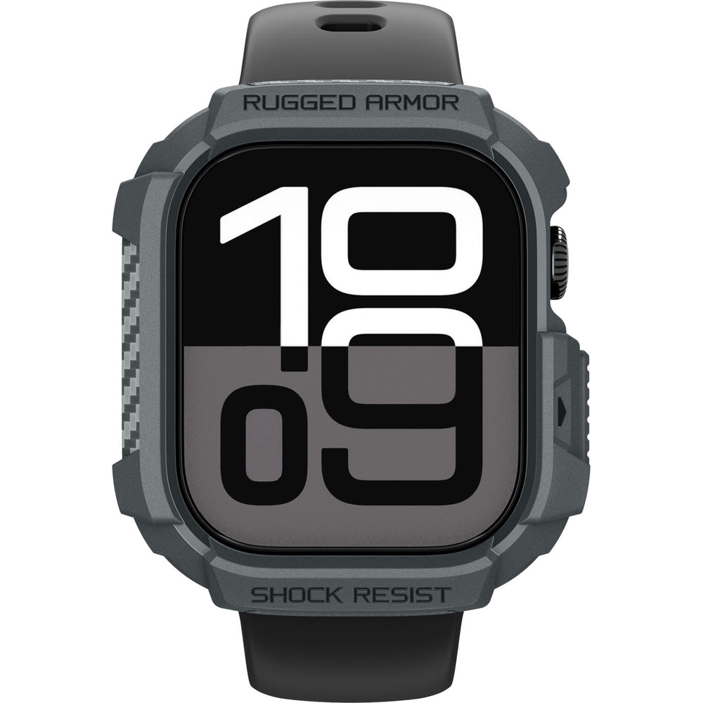 Schutzhülle für Apple Watch 11 / 10 46 mm, Spigen Rugged Armor 2, Grau