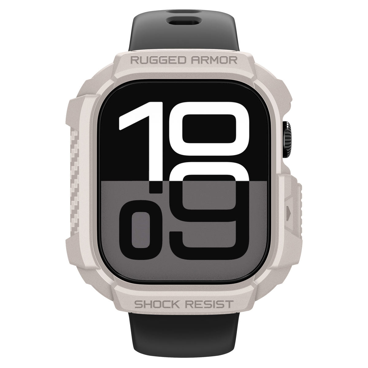 Schutzhülle für Apple Watch 11 / 10 42 mm, Spigen Rugged Armor 2, Beige