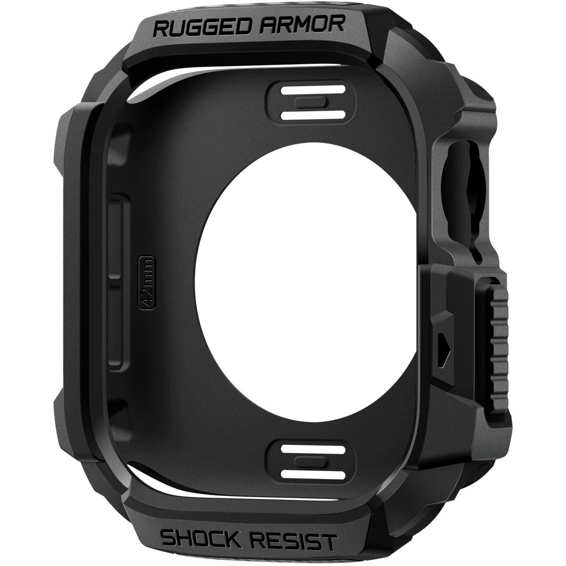 Schutzhülle für Apple Watch 11 / 10 42 mm, Spigen Rugged Armor 2, Schwarz