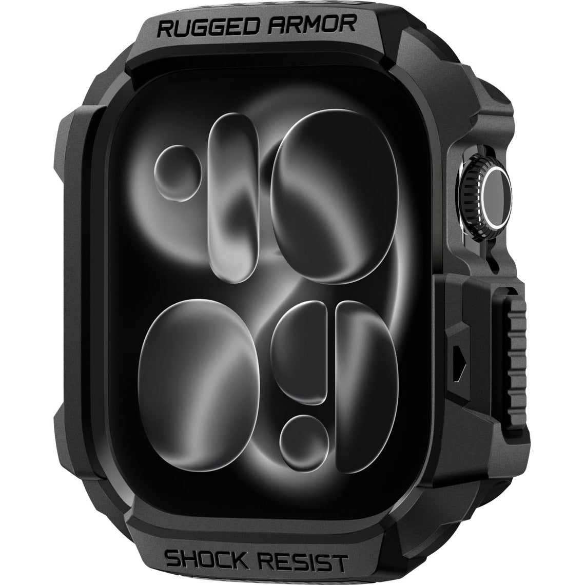 Schutzhülle für Apple Watch 11 / 10 46 mm, Spigen Rugged Armor 2, Schwarz