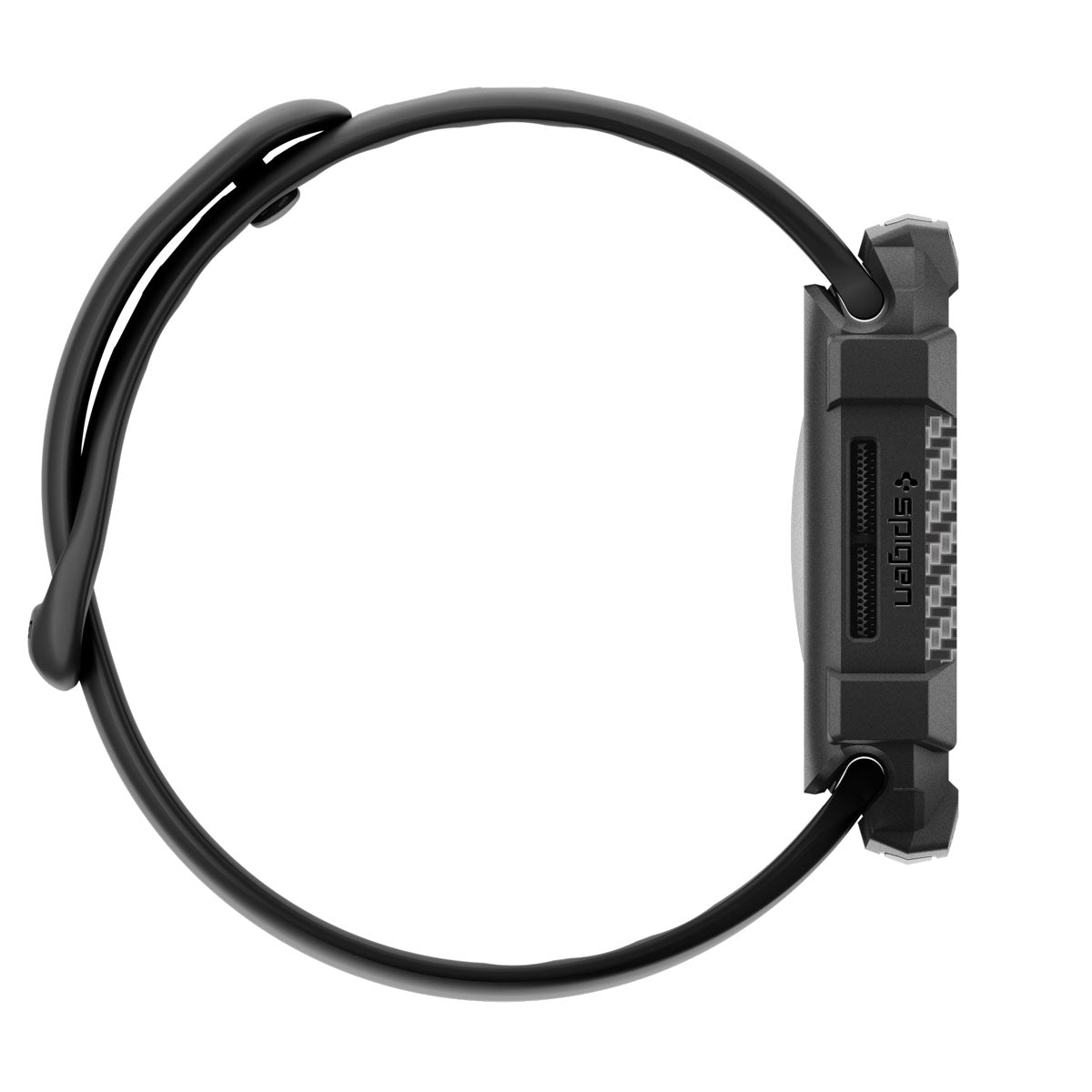 Schutzhülle für Apple Watch 11 / 10 46 mm, Spigen Rugged Armor 2, Schwarz