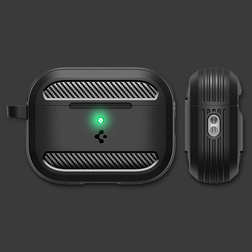 Schutzhülle für Apple AirPods Pro 3, Spigen Rugged Armor, Schwarz