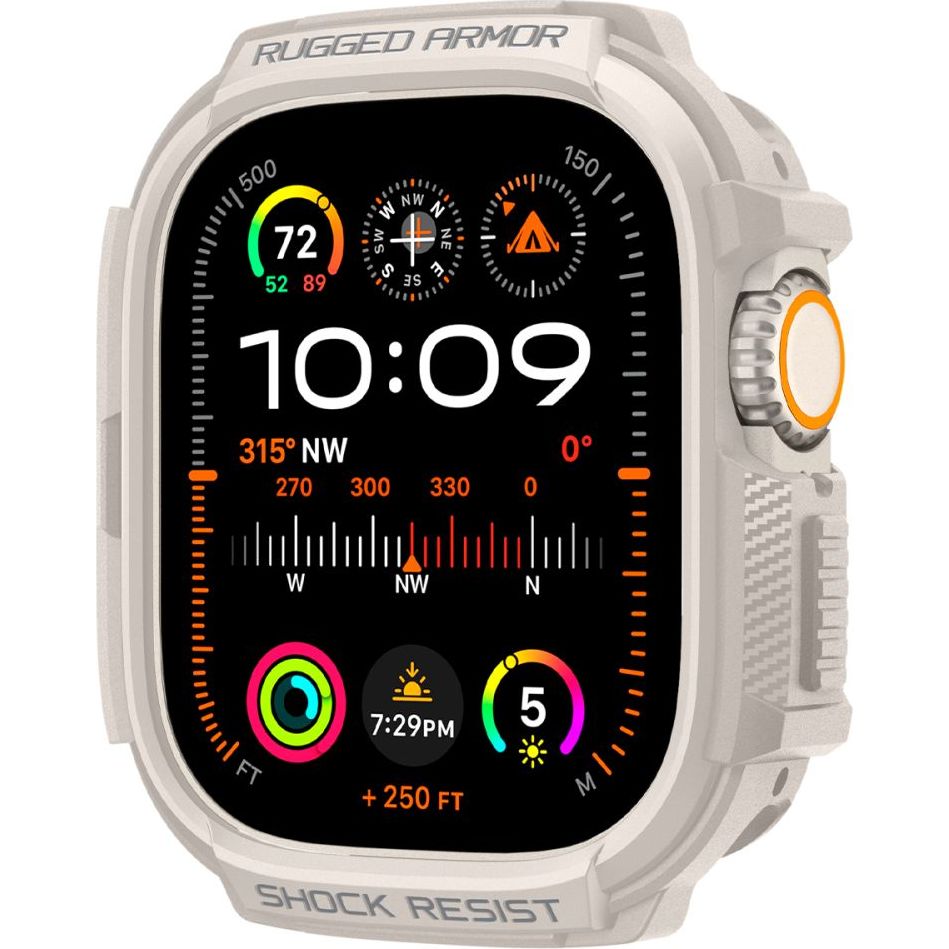 Schutzhülle für Apple Watch Ultra 3/2/1 49mm, Spigen Rugged Armor, Beige