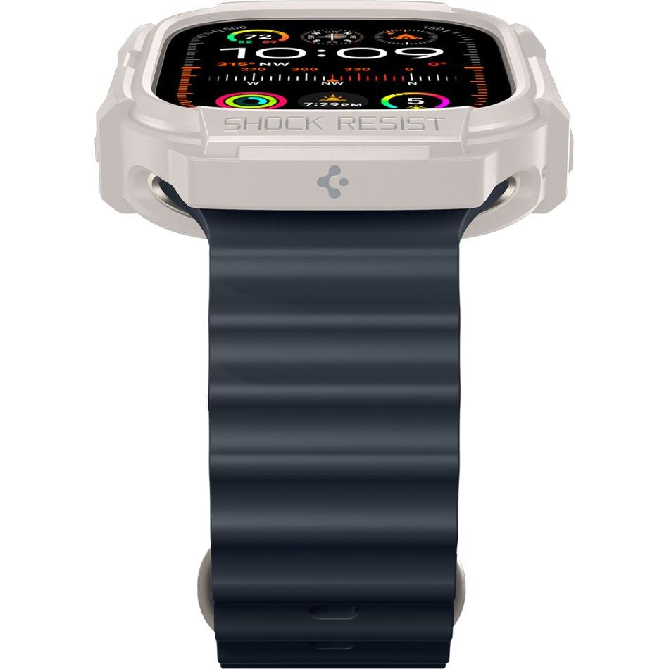Schutzhülle für Apple Watch Ultra 3/2/1 49mm, Spigen Rugged Armor, Beige