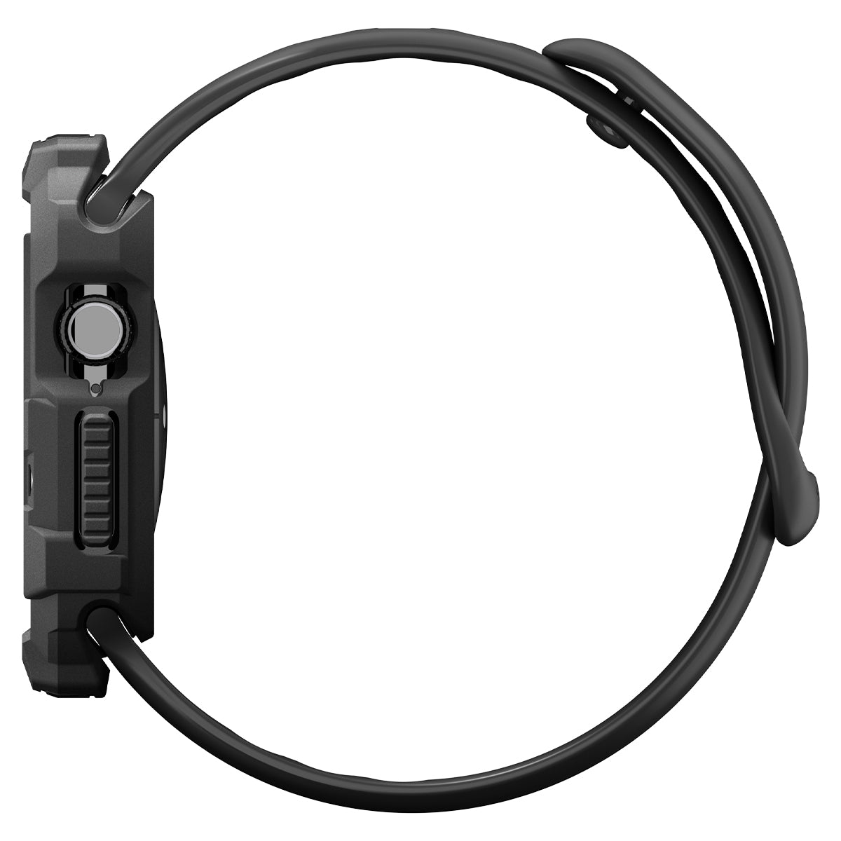 Schutzhülle für Apple Watch Series 12 46mm, Spigen Rugged Armor, Schwarz (10/11)