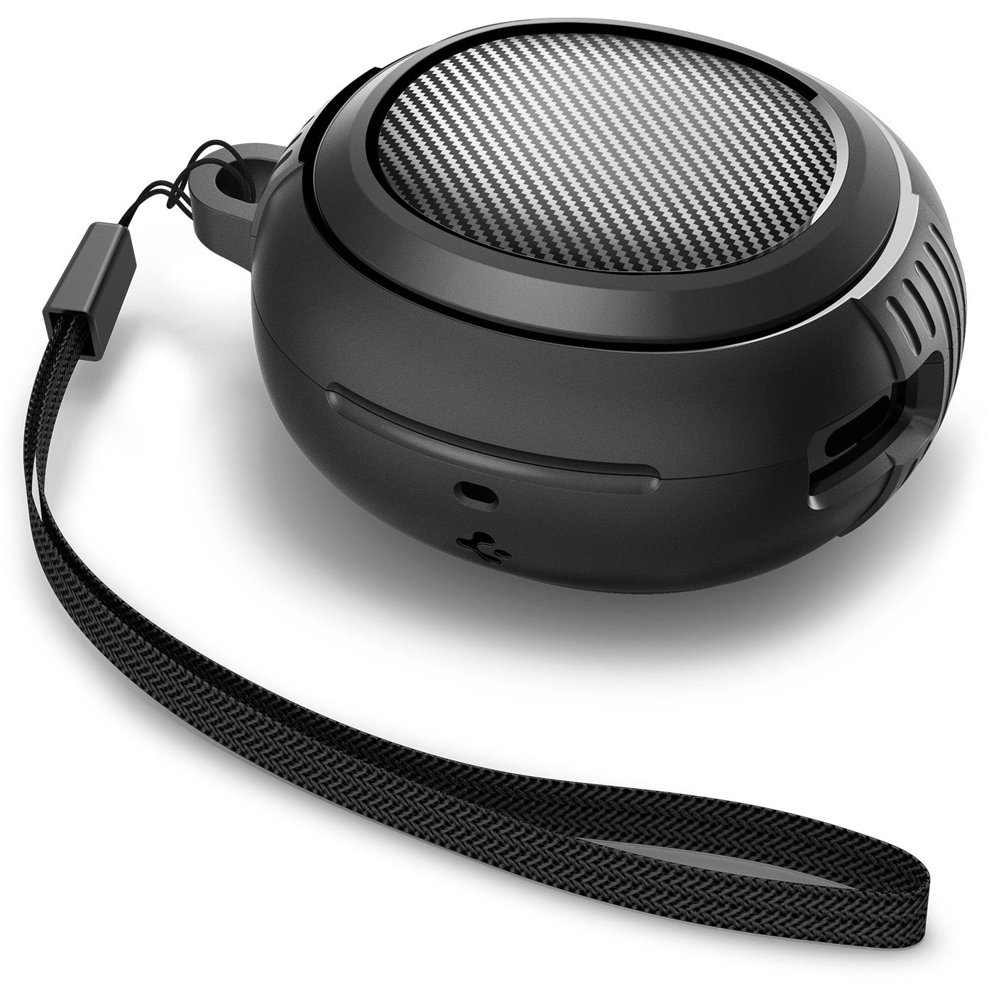 Hülle mit Handschlaufe für Spigen SA-TW S10, Spigen Rugged Armor, Schwarz