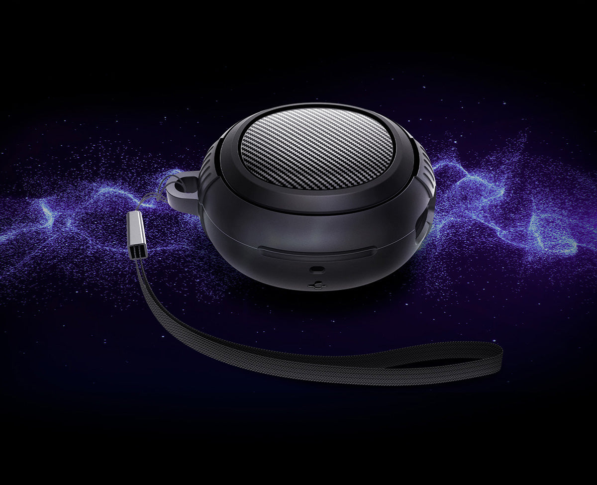 Hülle mit Handschlaufe für Spigen SA-TW S10, Spigen Rugged Armor, Schwarz