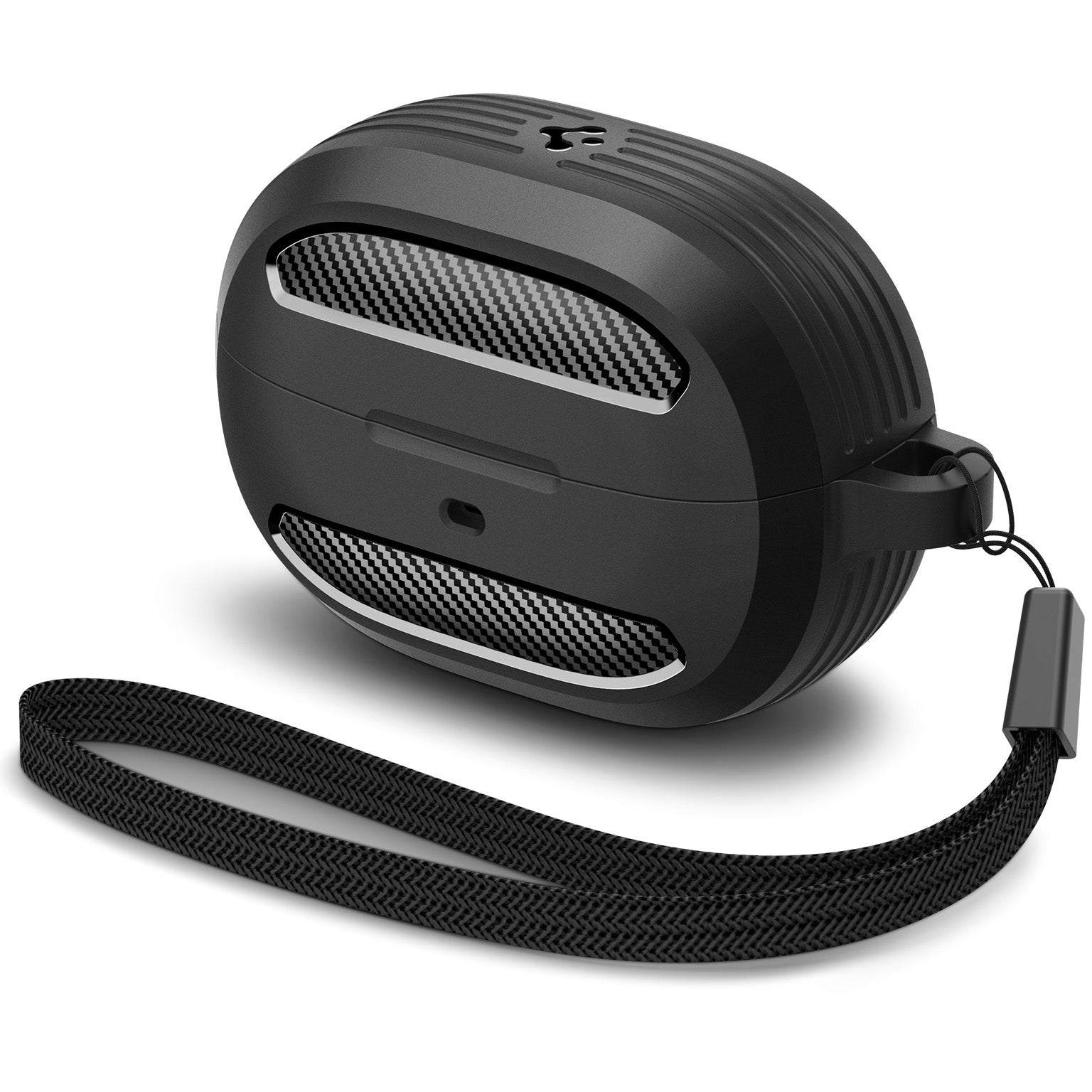 Hülle mit Handschlaufe für Spigen SA-TW P10, Spigen Rugged Armor, Schwarz