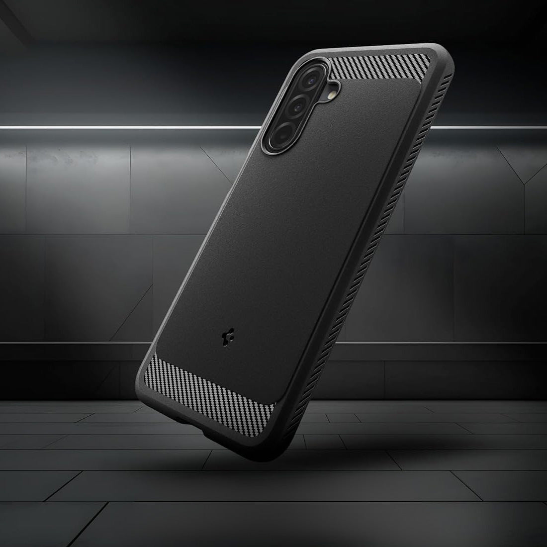 Handyhülle für Galaxy A17 4G / 5G, Spigen Rugged Armor, Schwarz