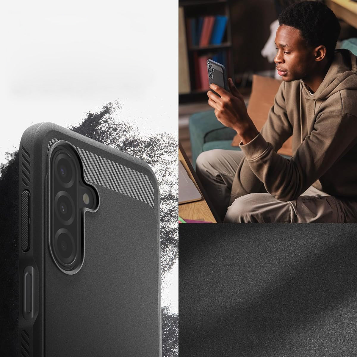 Handyhülle für Galaxy A17 4G / 5G, Spigen Rugged Armor, Schwarz