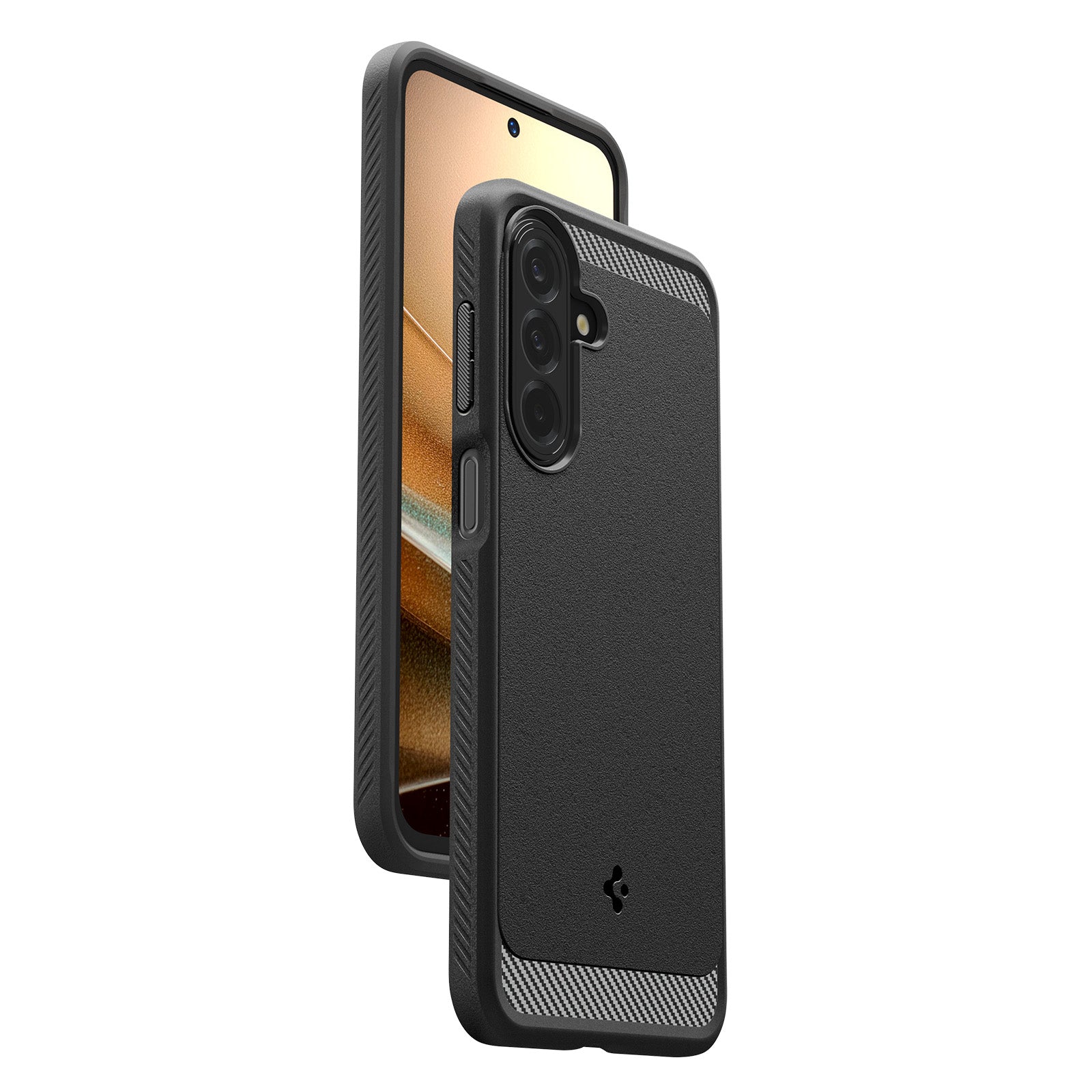 Handyhülle für Galaxy A27 5G, Spigen Rugged Armor, Schwarz