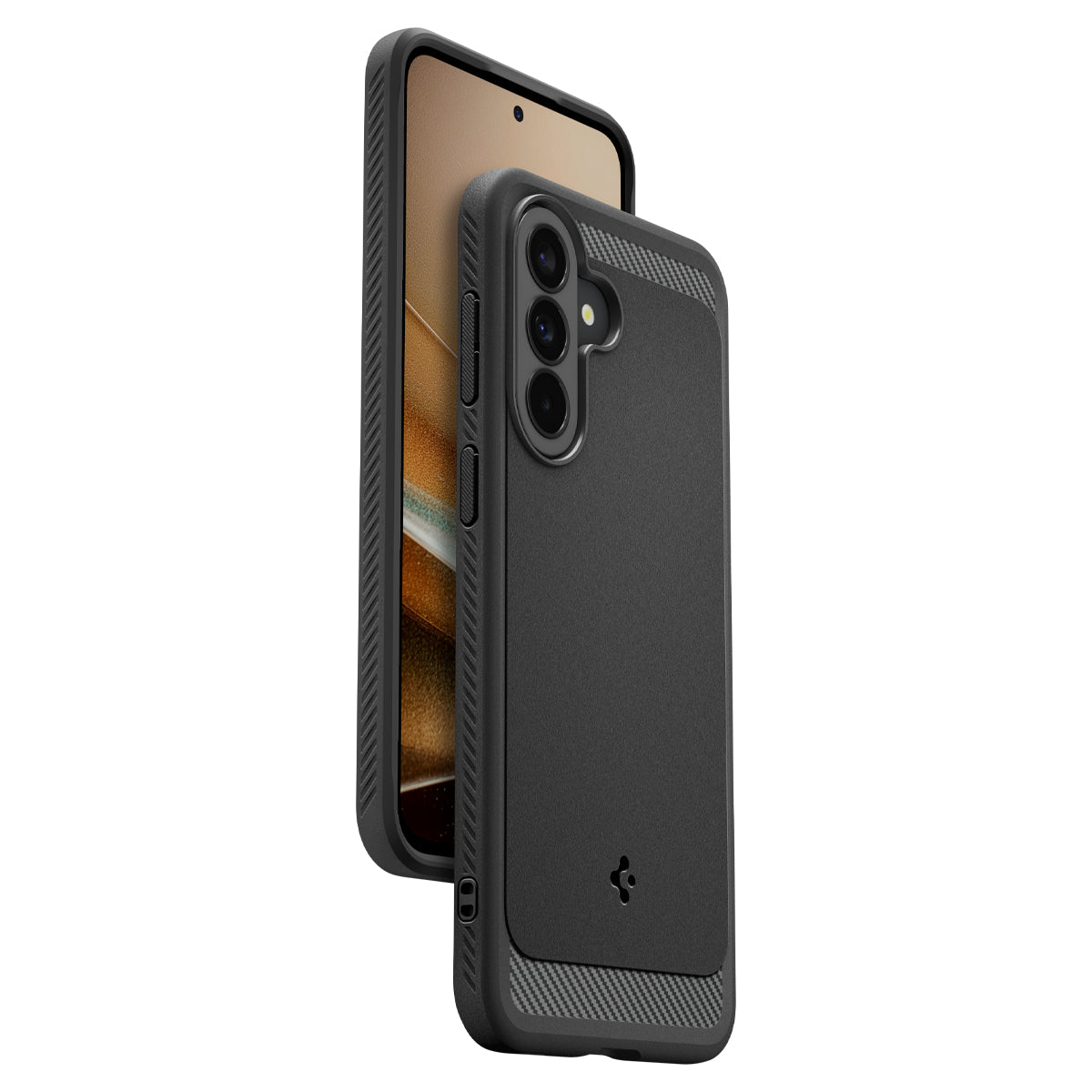 Handyhülle für Galaxy A37 5G, Spigen Rugged Armor, Schwarz