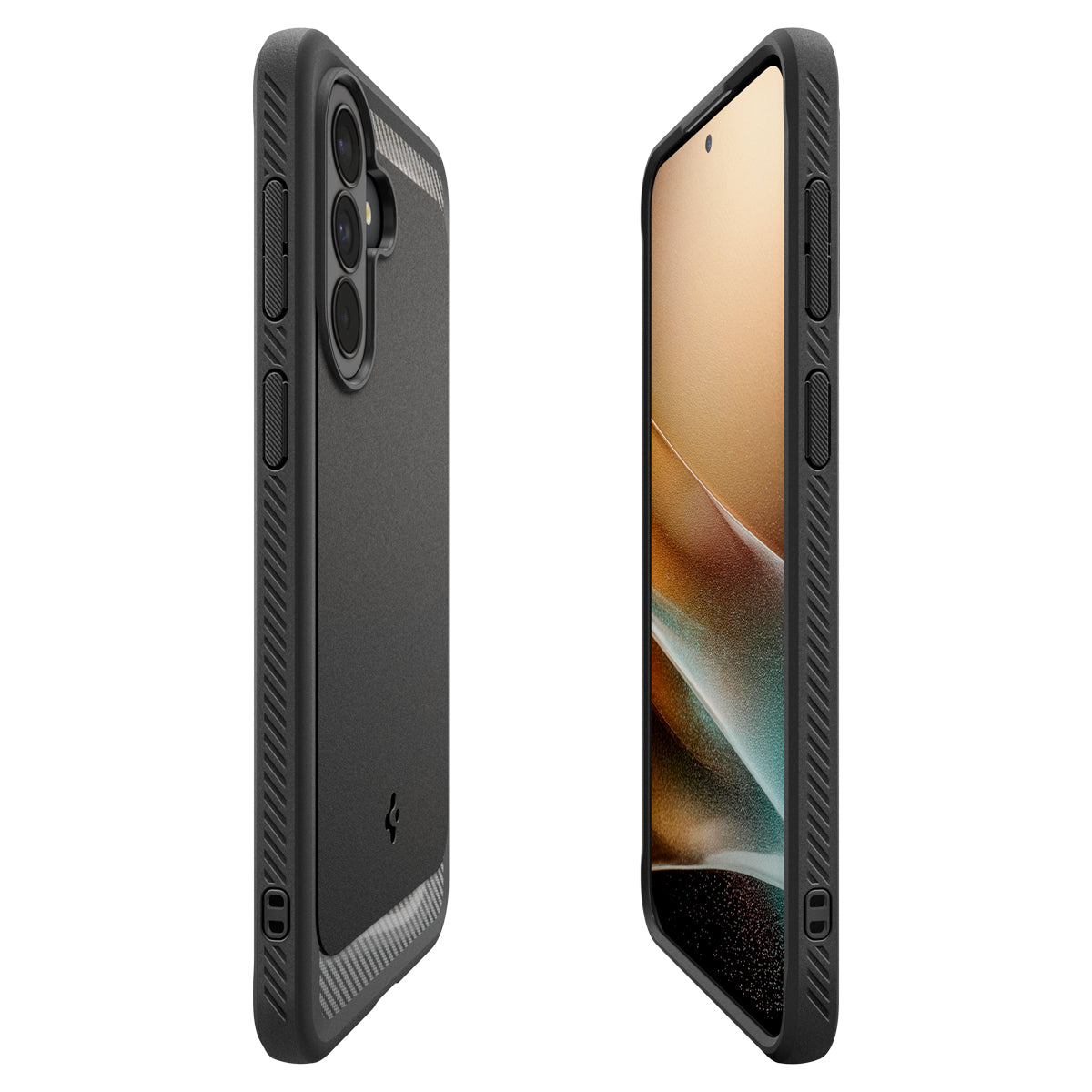Handyhülle für Galaxy A37 5G, Spigen Rugged Armor, Schwarz